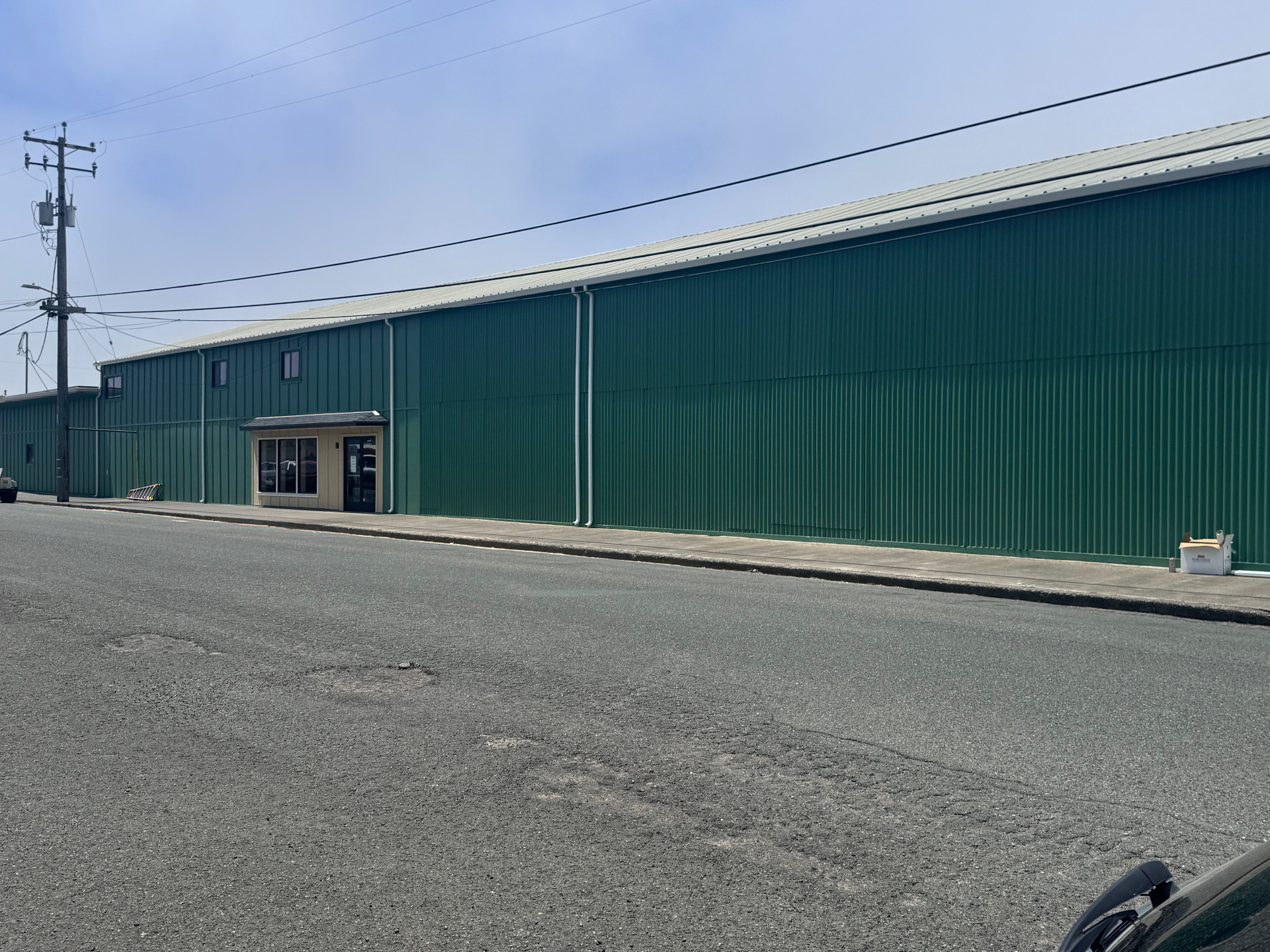 Rossi Building Materials warehouse side view on Stewart Street